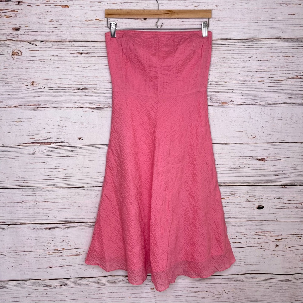 LIKE NEW J. Crew strapless Barbie pink dress